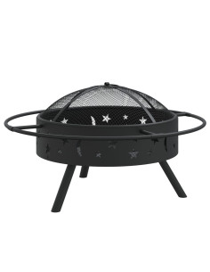 Braciere con Attizzatoio 70 cm XXL in Acciaio 2