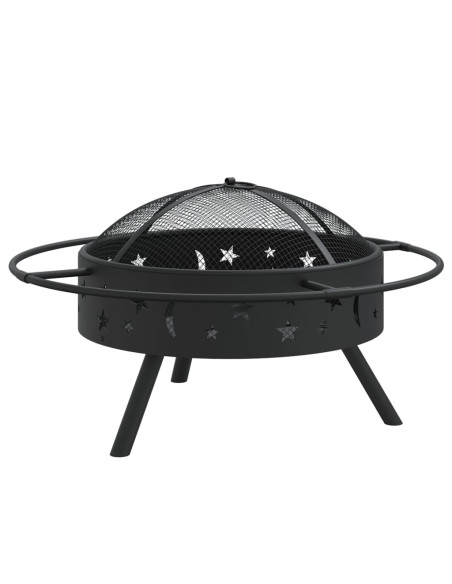 Braciere con Attizzatoio 70 cm XXL in Acciaio