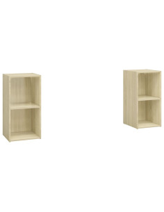 Mobili TV 2 pz Rovere Sonoma 72x35x36,5 cm in Truciolato