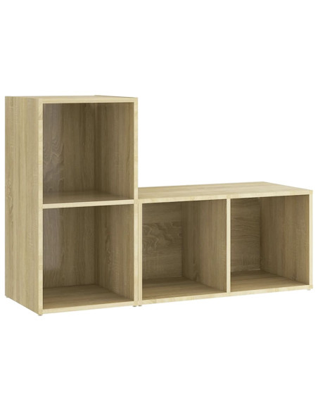 Mobili TV 2 pz Rovere Sonoma 72x35x36,5 cm in Truciolato