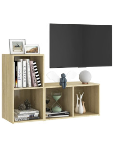 Mobili TV 2 pz Rovere Sonoma 72x35x36,5 cm in Truciolato 2