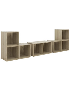 Set Mobili TV 6 pz Rovere Sonoma in Truciolato