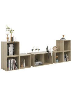 Set Mobili TV 6 pz Rovere Sonoma in Truciolato 2