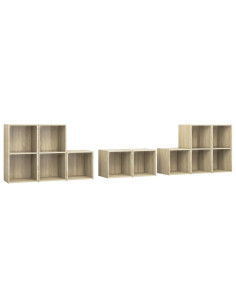 Set Mobili TV 8 pz Rovere Sonoma in Truciolato