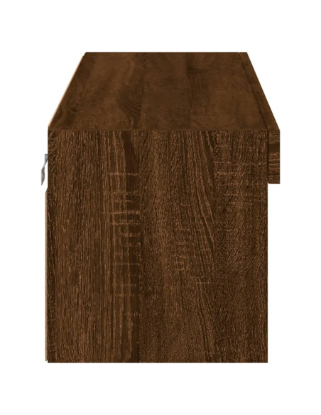 Mobile Porta TV con Luci LED Rovere Marrone 100x30x30 cm