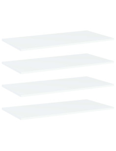 Ripiani per Libreria 4pz Bianchi 80x40x1,5 cm Legno Multistrato