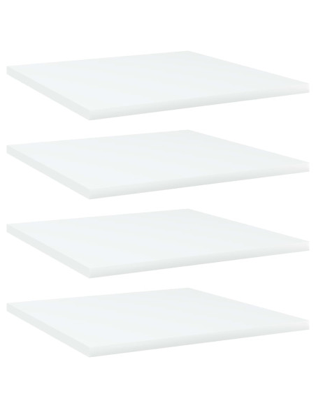 Ripiani per Libreria 4pz Bianchi 40x40x1,5 cm Legno Multistrato