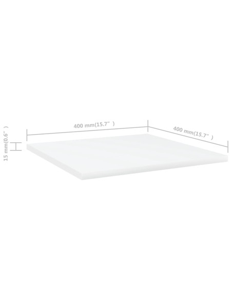 Ripiani per Libreria 4pz Bianchi 40x40x1,5 cm Legno Multistrato
