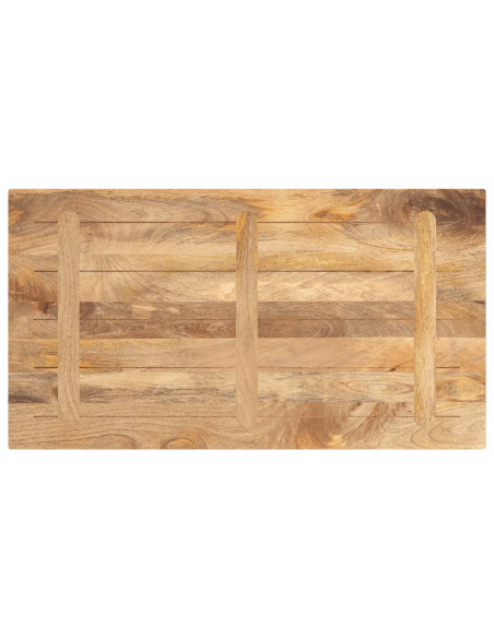 Piano per Tavolo 110x70x3,8cm Rettangolare Legno Massello Mango