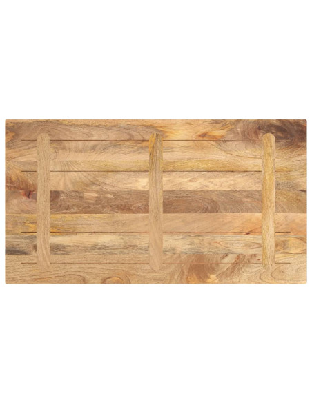 Piano per Tavolo 120x70x3,8cm Rettangolare Legno Massello Mango