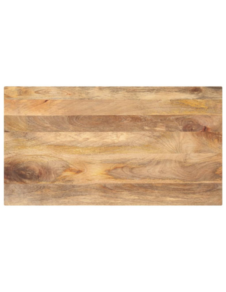 Piano per Tavolo 110x70x3,8cm Rettangolare Legno Massello Mango