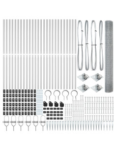 Palo della recinzione Argento 50 x 1,4 m (rete 12 x 12 mm)