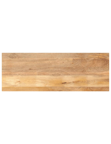 Piano per Tavolo 140x50x2,5cm Rettangolare Legno Massello Mango