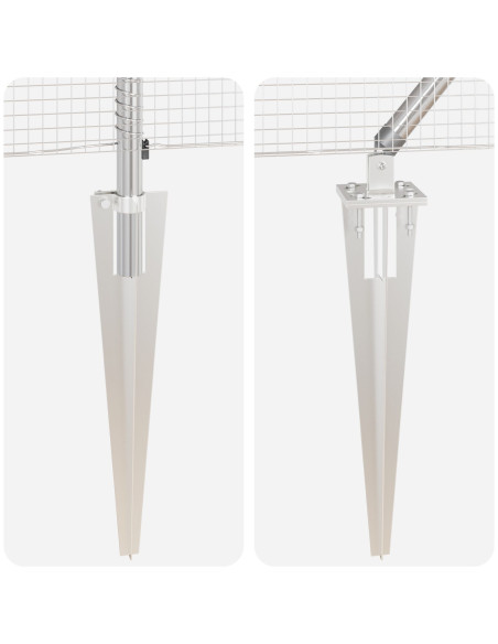 Palo della recinzione Argento 50 x 1,6 m (rete 16 x 16 mm)