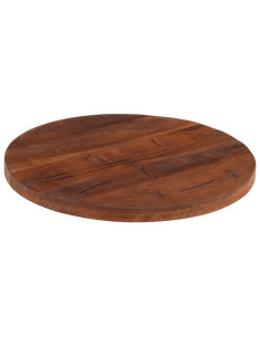 Piano per Tavolo Ø 60x3,8 cm Rotondo Legno Massello di Recupero 2