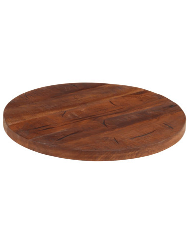 Piano per Tavolo Ø 60x3,8 cm Rotondo Legno Massello di Recupero