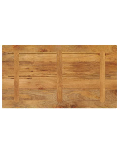 Piano per Tavolo 100x50x3,8cm Rettangolare Legno Massello Mango