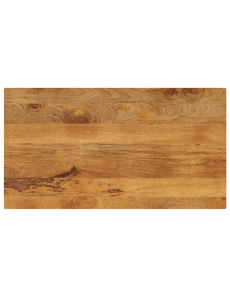 Piano per Tavolo 100x50x3,8cm Rettangolare Legno Massello Mango