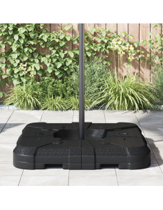 Base per Ombrellone a Braccio Nero 88,5 x 88,5 x 12 cm 2
