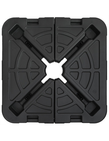 Base per Ombrellone a Braccio Nero 88,5 x 88,5 x 12 cm