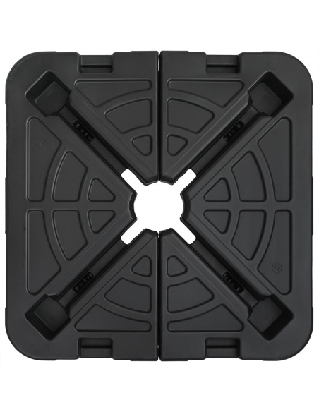 Base per Ombrellone a Braccio Nero 88,5 x 88,5 x 12 cm