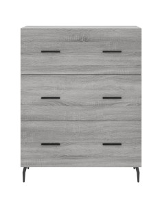 Credenza Grigio Sonoma 69,5x34x180 cm in Legno Multistrato 2