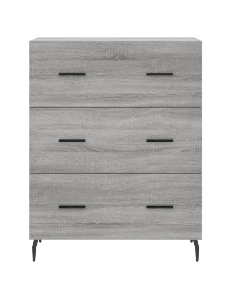 Credenza Grigio Sonoma 69,5x34x180 cm in Legno Multistrato