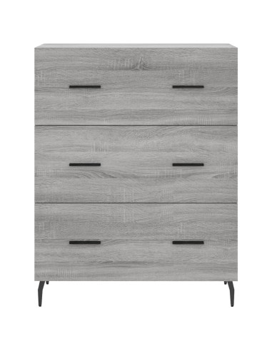Credenza Grigio Sonoma 69,5x34x180 cm in Legno Multistrato