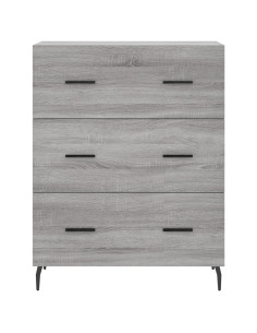 Credenza Grigio Sonoma 69,5x34x180 cm in Legno Multistrato 2