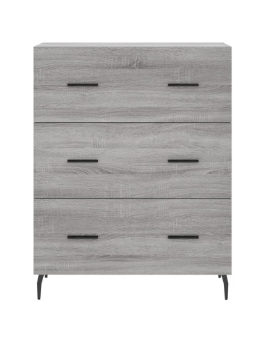 Credenza Grigio Sonoma 69,5x34x180 cm in Legno Multistrato