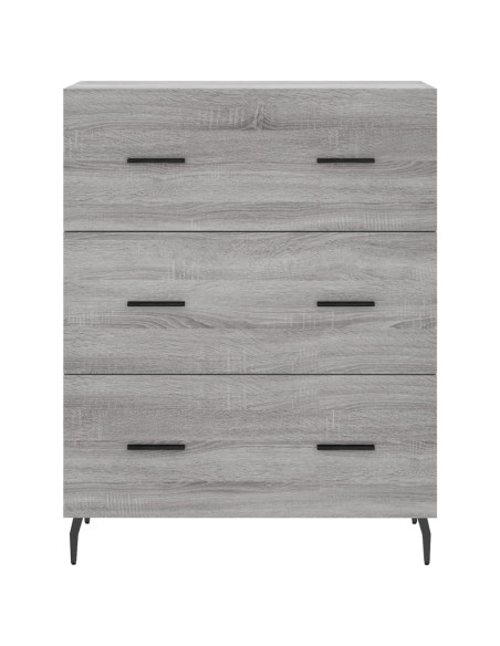 Credenza Grigio Sonoma 69,5x34x180 cm in Legno Multistrato