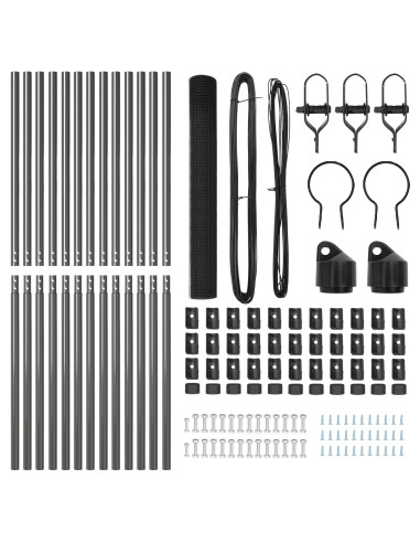 Palo della recinzione Grigio 25 x 1,2 m (rete 16 x 16 mm)