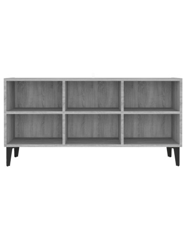 Mobile TV con Gambe in Metallo Grigio Sonoma 103,5x30x50 cm