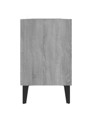 Mobile TV con Gambe in Metallo Grigio Sonoma 103,5x30x50 cm