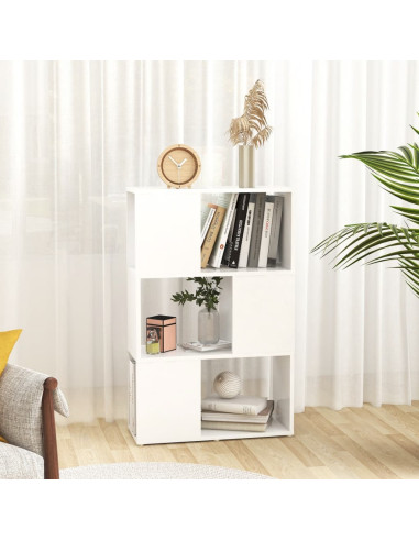Libreria/Divisorio Bianco 60x24x96 cm in Legno Multistrato