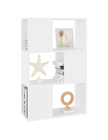 Libreria/Divisorio Bianco 60x24x96 cm in Legno Multistrato