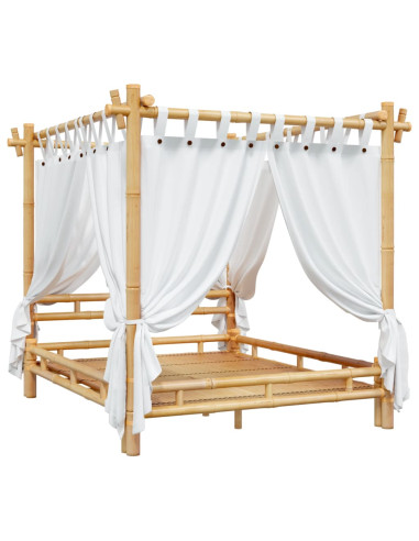 Letto a Baldacchino 160x200 cm in Bambù