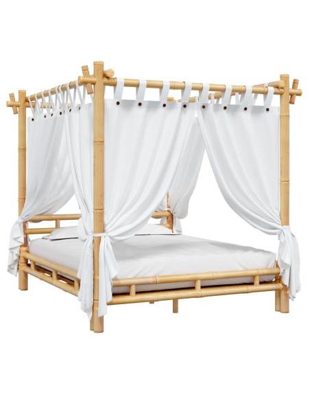 Letto a Baldacchino 160x200 cm in Bambù