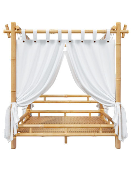 Letto a Baldacchino 160x200 cm in Bambù