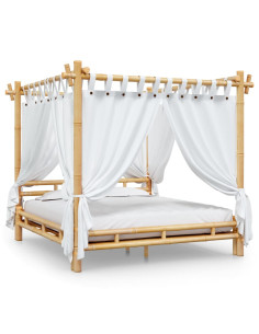 Letto a Baldacchino 180x200 cm in Bambù 2