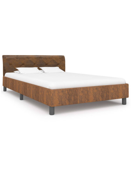 Giroletto Marrone in Similpelle Scamosciata 140x200 cm