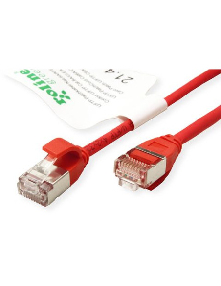 ROLINE GREEN CAVO U/FTP DATACENTER PATCHCORD CAT.6A/CLASS EA, LSOH/TPE, SLIM, ROSSO, 2M