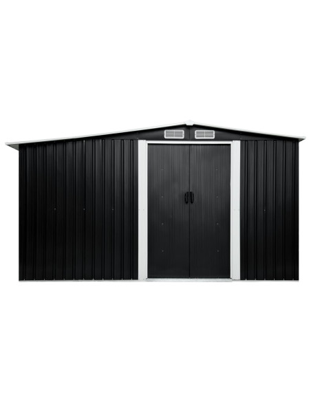 Capanno con Porte Scorrevoli Antracite 329,5x312x178cm Acciaio