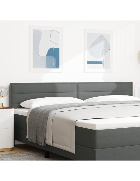 Testiera Design Lines Grigio Scuro 200 cm Tessuto