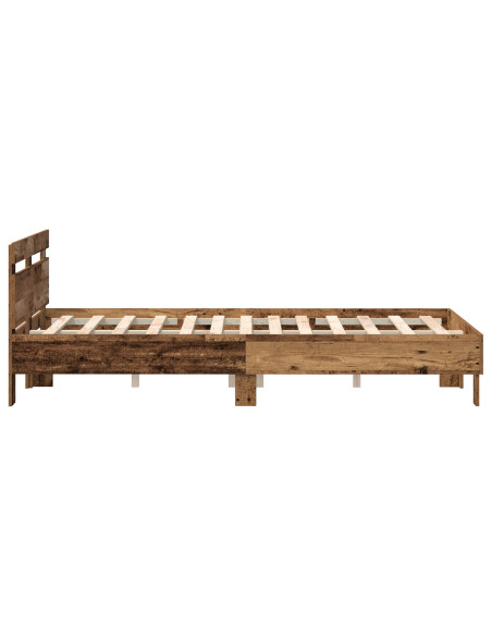 Struttura Letto  Legno Antico Legno 135 x 190 cm Resistente