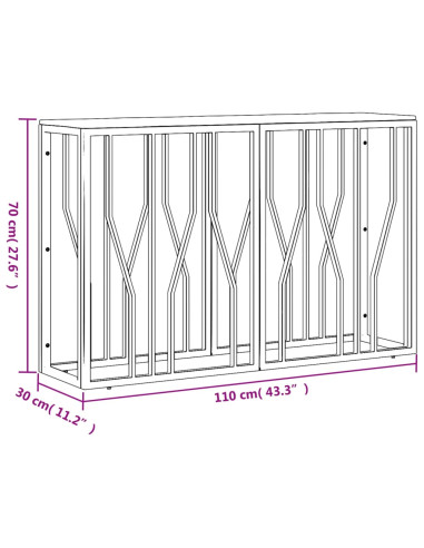 Tavolino da Salotto Argento in Acciaio Inox e Massello d'Acacia