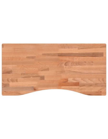 Piano per Scrivania 80x(36-40)x1,5 cm Legno Massello di Faggio