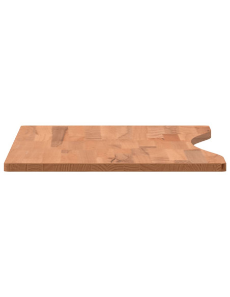 Piano per Scrivania 80x(36-40)x1,5 cm Legno Massello di Faggio