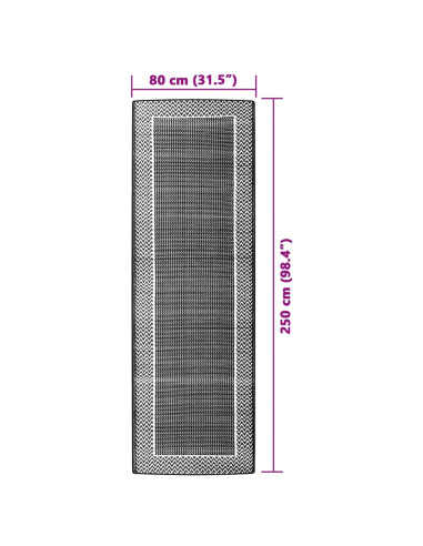 Tappeto da Esterno Verde 80x250 cm in PP