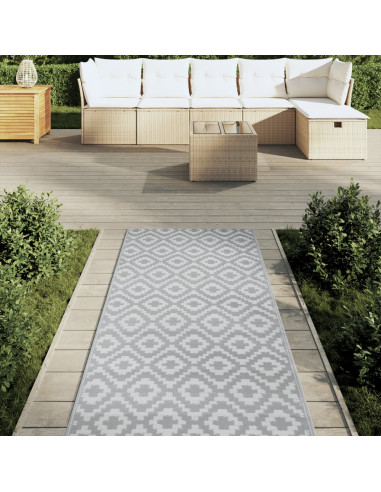 Tappeto da Esterni Grigio 80x250 cm in PP